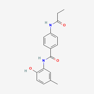 molecular formula C17H18N2O3 B5849047 N-(2-hydroxy-5-methylphenyl)-4-(propanoylamino)benzamide 