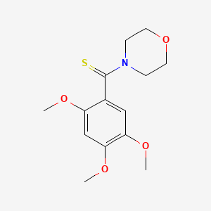 molecular formula C14H19NO4S B5849059 Morpholine, 4-[thioxo(2,4,5-trimethoxyphenyl)methyl]- CAS No. 87428-44-2