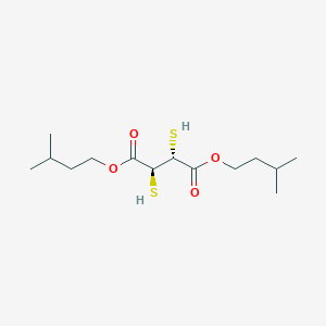 molecular formula C14H24O4S2-2 B058491 bis(3-methylbutyl) (2S,3R)-2,3-bis(sulfanyl)butanedioate CAS No. 118908-63-7