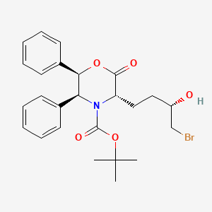 molecular formula C25H30BrNO5 B584911 Tert-butyl (3S,5S,6R)-3-[(3S)-4-bromo-3-hydroxybutyl]-2-oxo-5,6-diphenylmorpholine-4-carboxylate CAS No. 869111-54-6
