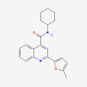 molecular formula C21H22N2O2 B5849128 N-cyclohexyl-2-(5-methylfuran-2-yl)quinoline-4-carboxamide 