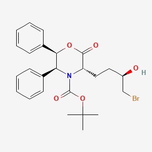 B584914 Tert-butyl (3S,5S,6R)-3-[(3R)-4-bromo-3-hydroxybutyl]-2-oxo-5,6-diphenylmorpholine-4-carboxylate CAS No. 869111-53-5