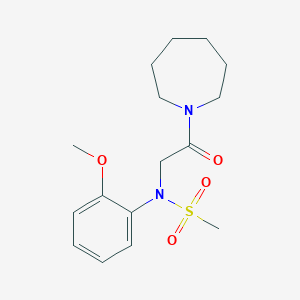 molecular formula C16H24N2O4S B5849163 N-[2-(azepan-1-yl)-2-oxoethyl]-N-(2-methoxyphenyl)methanesulfonamide 
