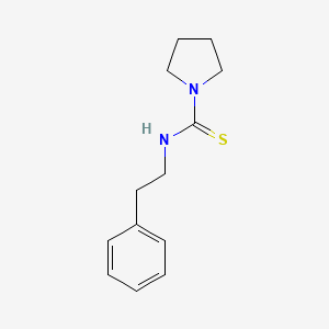 molecular formula C13H18N2S B5849193 N-(2-phenylethyl)pyrrolidine-1-carbothioamide 