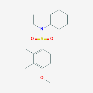 molecular formula C17H27NO3S B5849285 Cyclohexylethyl[(4-methoxy-2,3-dimethylphenyl)sulfonyl]amine 