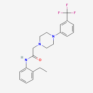 molecular formula C21H24F3N3O B5849357 N-(2-ethylphenyl)-2-{4-[3-(trifluoromethyl)phenyl]piperazin-1-yl}acetamide 