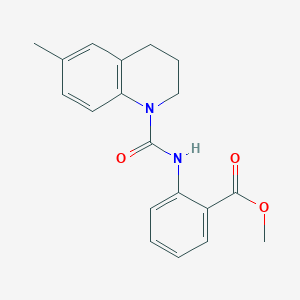 molecular formula C19H20N2O3 B5849387 METHYL 2-({[6-METHYL-3,4-DIHYDRO-1(2H)-QUINOLINYL]CARBONYL}AMINO)BENZOATE 