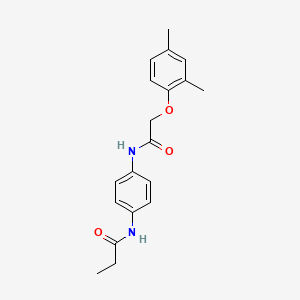 molecular formula C19H22N2O3 B5849420 N-(4-{[(2,4-dimethylphenoxy)acetyl]amino}phenyl)propanamide 