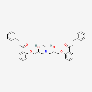 molecular formula C39H45NO6 B584952 Propafenone dimer CAS No. 1346603-80-2