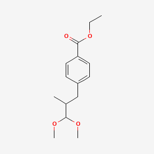 molecular formula C15H22O4 B584953 Ethyl 4-(3,3-dimethoxy-2-methylpropyl)benzoate CAS No. 148952-71-0