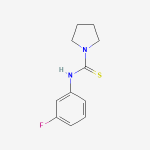 molecular formula C11H13FN2S B5849547 N-(3-fluorophenyl)pyrrolidine-1-carbothioamide 