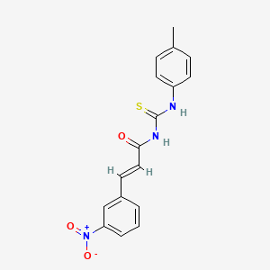 molecular formula C17H15N3O3S B5849580 (2E)-N-[(4-methylphenyl)carbamothioyl]-3-(3-nitrophenyl)prop-2-enamide 