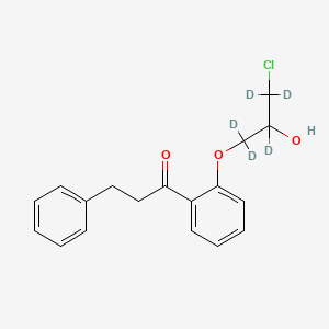 molecular formula C18H19ClO3 B584960 Depropylamino Chloro Propafenone-d5 CAS No. 1346598-65-9