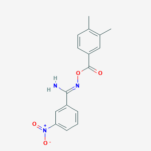 molecular formula C16H15N3O4 B5849612 N'-{[(3,4-dimethylphenyl)carbonyl]oxy}-3-nitrobenzenecarboximidamide 