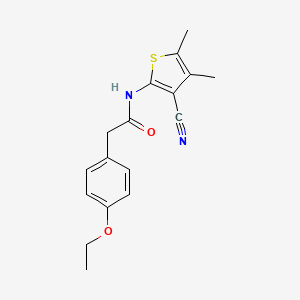 molecular formula C17H18N2O2S B5849615 N-(3-cyano-4,5-dimethylthiophen-2-yl)-2-(4-ethoxyphenyl)acetamide 