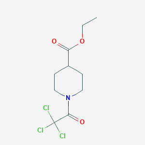 molecular formula C10H14Cl3NO3 B5849673 Ethyl 1-(2,2,2-trichloroacetyl)piperidine-4-carboxylate 