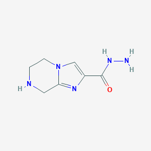molecular formula C7H11N5O B058497 5,6,7,8-Tetrahydroimidazo[1,2-a]pyrazine-2-carbohydrazide CAS No. 119448-34-9
