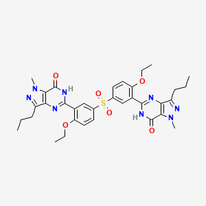 molecular formula C34H38N8O6S B584976 De(methypiperazinyl) Sildenafil Dimer Impurity CAS No. 1346603-48-2