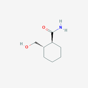 molecular formula C8H15NO2 B058499 (1S,trans)-2-(Hydroxymethyl)cyclohexanecarboxamide CAS No. 116174-40-4