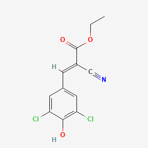 molecular formula C12H9Cl2NO3 B5850094 ethyl (E)-2-cyano-3-(3,5-dichloro-4-hydroxyphenyl)prop-2-enoate 