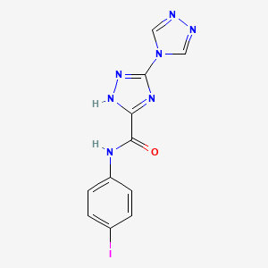 molecular formula C11H8IN7O B5850117 N-(4-IODOPHENYL)-5-(4H-1,2,4-TRIAZOL-4-YL)-1H-1,2,4-TRIAZOLE-3-CARBOXAMIDE 