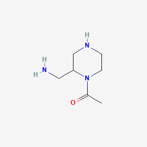 molecular formula C7H15N3O B585016 1-[2-(Aminomethyl)piperazin-1-yl]ethan-1-one CAS No. 147557-08-2