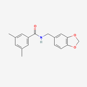 molecular formula C17H17NO3 B5850184 N-(1,3-benzodioxol-5-ylmethyl)-3,5-dimethylbenzamide 