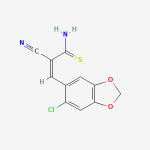 molecular formula C11H7ClN2O2S B5850207 (Z)-3-(6-chloro-1,3-benzodioxol-5-yl)-2-cyanoprop-2-enethioamide 