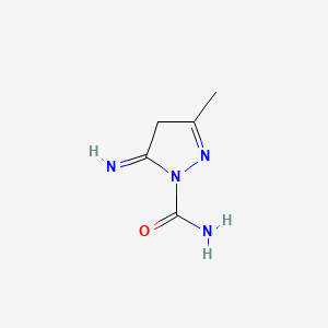 molecular formula C5H8N4O B585021 5-Imino-3-methyl-4,5-dihydro-1H-pyrazole-1-carboxamide CAS No. 141304-10-1