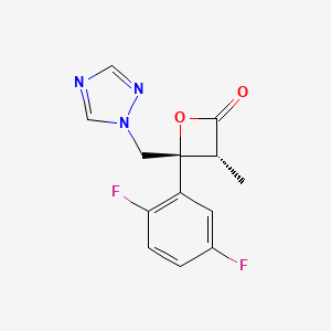 molecular formula C13H11F2N3O2 B585028 (3R,4R)-4-(2,5-Difluorophenyl)-3-methyl-4-(1H-1,2,4-triazol-1-ylmethyl)-2-oxetanone CAS No. 483340-20-1