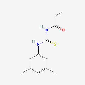 molecular formula C12H16N2OS B5850303 N-[(3,5-dimethylphenyl)carbamothioyl]propanamide 