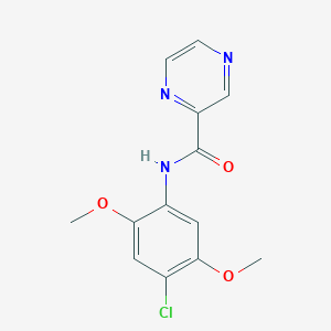 molecular formula C13H12ClN3O3 B5850374 N-(4-chloro-2,5-dimethoxyphenyl)pyrazine-2-carboxamide 