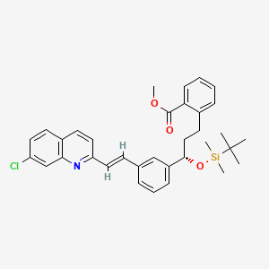 molecular formula C34H38ClNO3Si B585041 methyl 2-[(3S)-3-[tert-butyl(dimethyl)silyl]oxy-3-[3-[(E)-2-(7-chloroquinolin-2-yl)ethenyl]phenyl]propyl]benzoate CAS No. 1772578-77-4