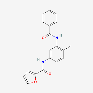 molecular formula C19H16N2O3 B5850590 N-(3-benzamido-4-methylphenyl)furan-2-carboxamide 