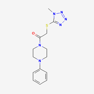 molecular formula C14H18N6OS B5850599 2-[(1-methyl-1H-tetrazol-5-yl)sulfanyl]-1-(4-phenylpiperazin-1-yl)ethanone 