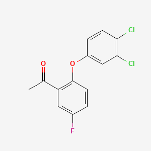 molecular formula C14H9Cl2FO2 B585068 1-(2-(3,4-Dichlorophenoxy)-5-fluorophenyl)ethanone CAS No. 289717-97-1