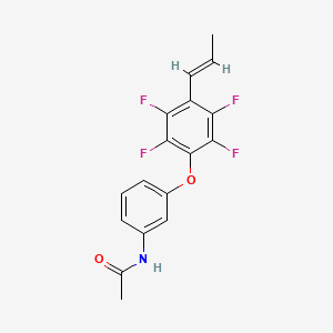 molecular formula C17H13F4NO2 B5850778 N-[3-[2,3,5,6-tetrafluoro-4-[(E)-prop-1-enyl]phenoxy]phenyl]acetamide 