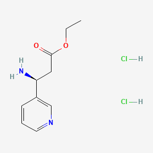 molecular formula C10H16Cl2N2O2 B585087 (S)-ethyl 3-amino-3-(pyridin-3-yl)propanoate dihydrochloride CAS No. 153524-69-7