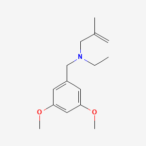 molecular formula C15H23NO2 B5850897 N-[(3,5-dimethoxyphenyl)methyl]-N-ethyl-2-methylprop-2-en-1-amine 