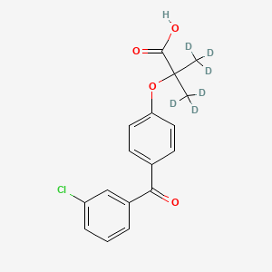 molecular formula C17H15ClO4 B585090 3-Chloro Fenofibric Acid-d6 CAS No. 1346603-07-3