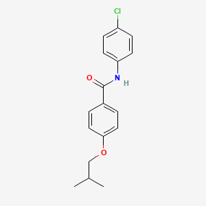molecular formula C17H18ClNO2 B5850962 N-(4-chlorophenyl)-4-(2-methylpropoxy)benzamide 