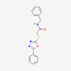 molecular formula C17H15N3O2S B5851008 N-benzyl-2-[(5-phenyl-1,3,4-oxadiazol-2-yl)sulfanyl]acetamide 