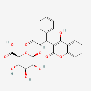 molecular formula C25H24O11 B585102 10-Hydroxy warfarin beta-D-glucuronide CAS No. 1007224-61-4