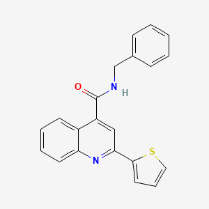 molecular formula C21H16N2OS B5851044 N-benzyl-2-(thiophen-2-yl)quinoline-4-carboxamide 