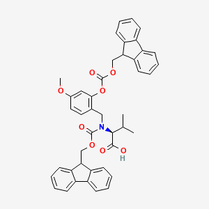 molecular formula C43H39NO8 B585113 Fmoc-(fmochmb)val-OH CAS No. 148515-86-0