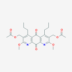 3,7-Bis[(acetyloxy)methyl]-2,8-dimethoxy-4,6-dipropylpyrido[3,2-g]quinoline-5,10-dione