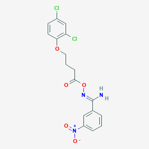 molecular formula C17H15Cl2N3O5 B5851202 N'-{[4-(2,4-dichlorophenoxy)butanoyl]oxy}-3-nitrobenzenecarboximidamide 