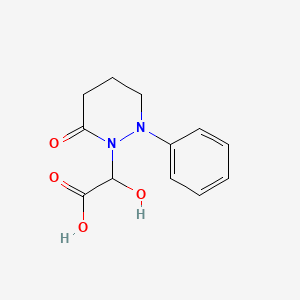 molecular formula C12H14N2O4 B585135 1(2h)-Pyridazineacetic acid,tetrahydro-a-hydroxy-6-oxo-2-phenyl- CAS No. 153143-63-6