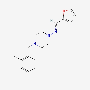 molecular formula C18H23N3O B5851359 N-[4-[(2,4-dimethylphenyl)methyl]piperazin-1-yl]-1-(furan-2-yl)methanimine 