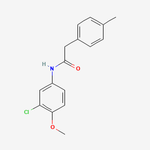 molecular formula C16H16ClNO2 B5851529 N-(3-chloro-4-methoxyphenyl)-2-(4-methylphenyl)acetamide 